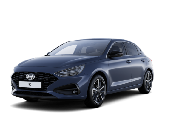 Nová i30 Fastback - Family - 1,5 T-GDI MHEV 103 kW 4×2 - Černý - Sailing Blue Pearl